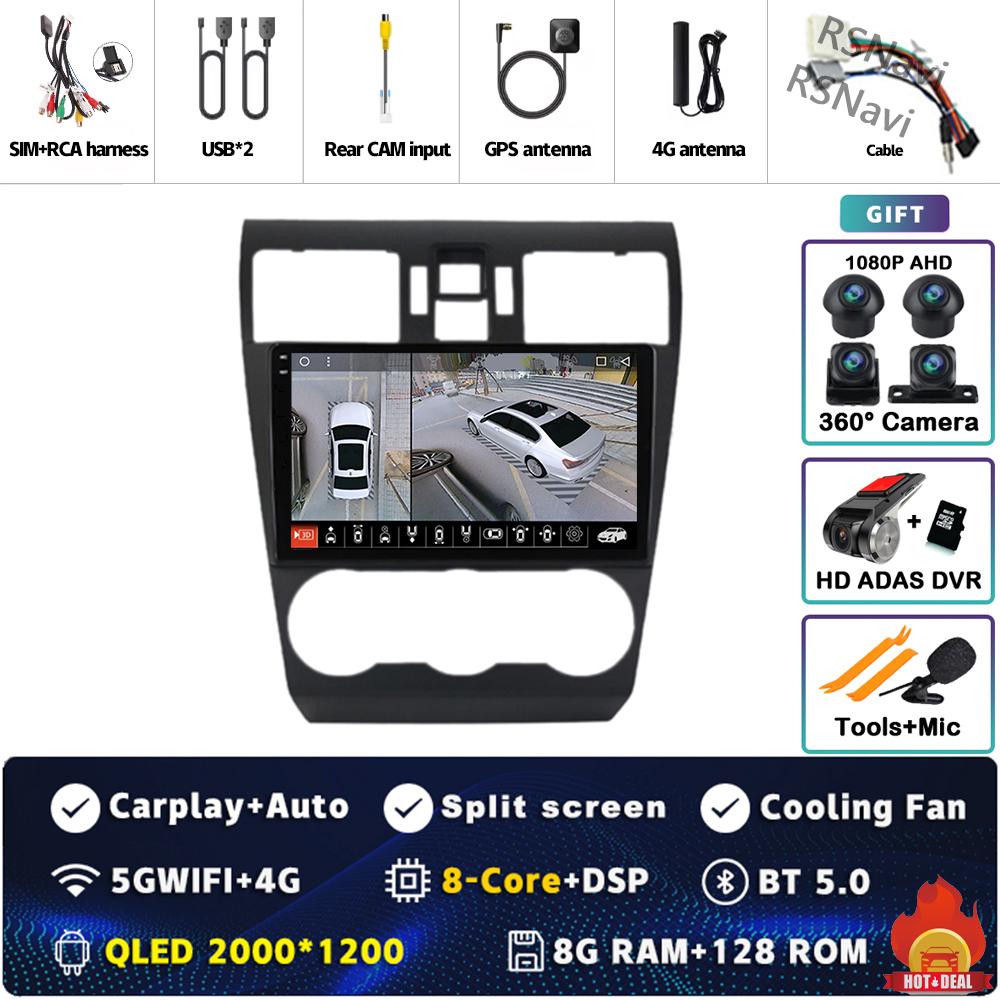 Android 14 Carplay Car Radio For Subaru WRX Forester 4 SJ 2016 - 2022 Multimedia Video Player Navigation GPS Stereo 2Din DVD DSP