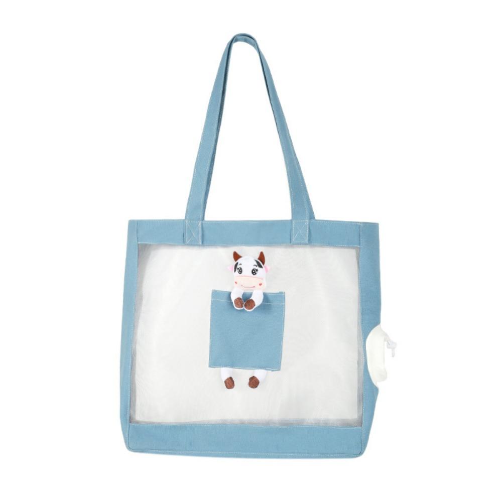 Cartoon Pet Carrier Bag Breathable Pet Outing Shoulder Bag Portable Cats Dogs Tote Bag Summer