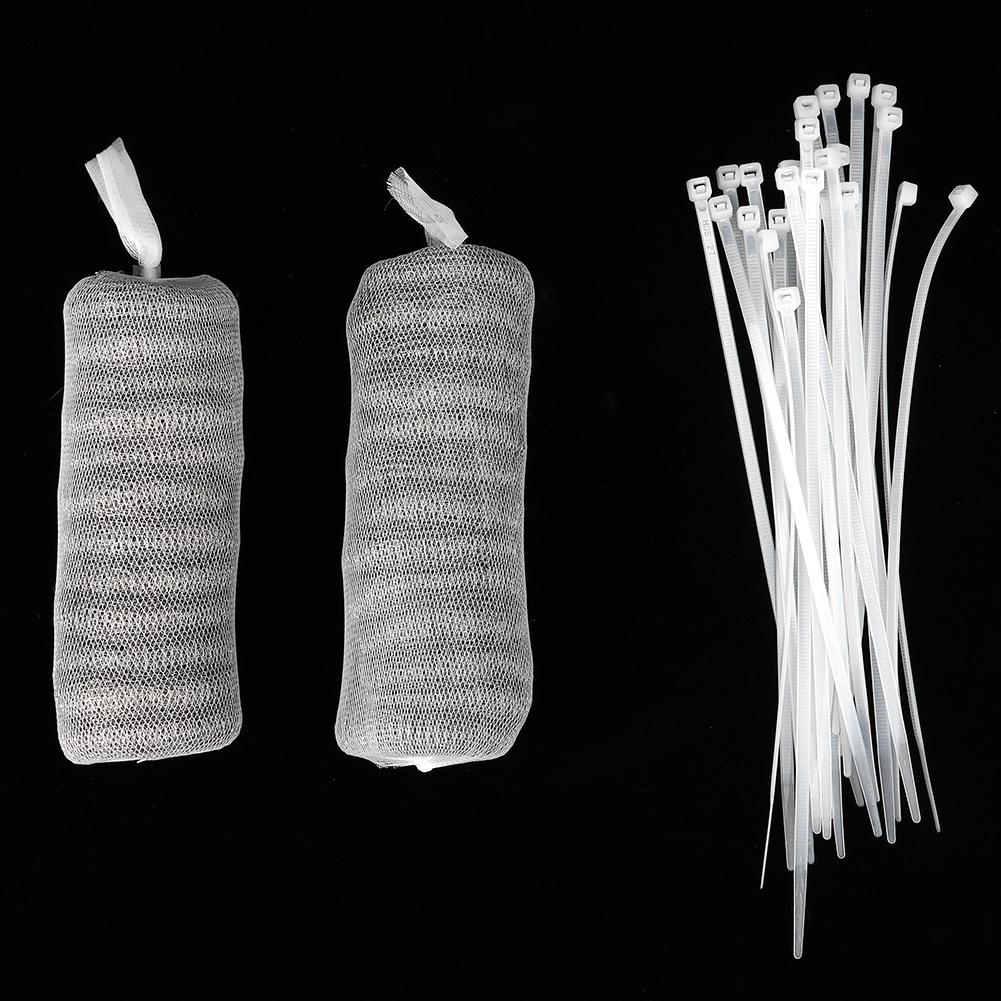 24Pcs Filter with 24Pcs Cable Ties Stainless Steel Washing Machine Lint Traps Cleaning Tools