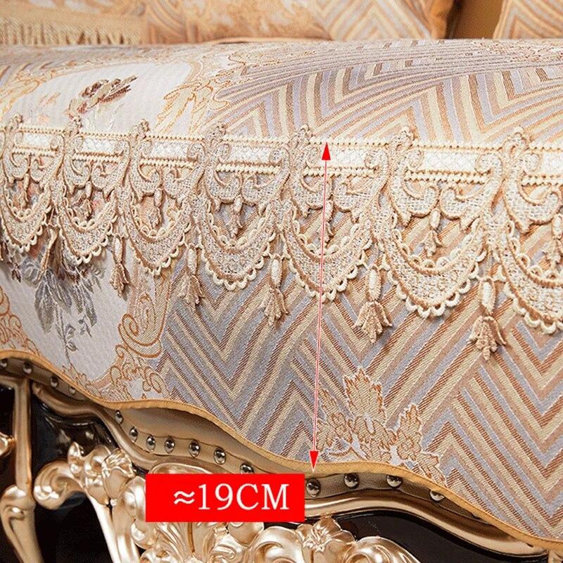 Evropský luxusní povlak na pohovku Vintage výšivka Potah na americký gauč Polštář do obývacího pokoje Ochranný povlak na polštář