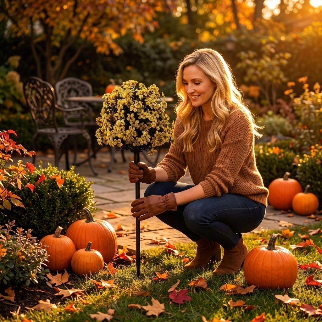 Artificial Pumpkin Ground Pick for Halloween Indoor Outdoor Decor