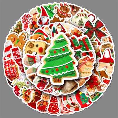 50 Weihnachts-Ins-Stil Personalisierte Festival Guka Handkonto Kreative Dekoration Handyhülle Kofferaufkleber