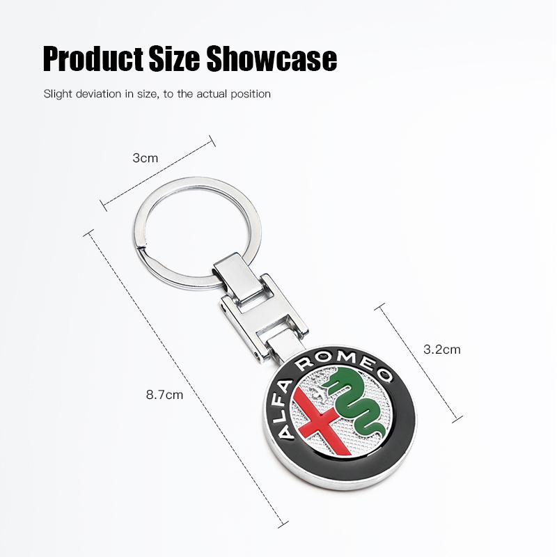 2026 Horký Alfa Romeo Vysoce kvalitní kovové logo auta Klíčenka Klíčenka Auto Interiérové doplňky Pro Alfa Romeo 4C 159 166 Spider Giulia