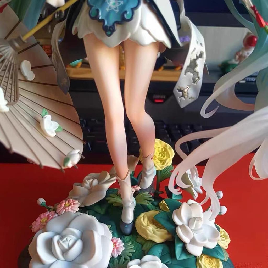 Hatsune Miku Future with You Ver. 1/7 Scale Collectible Figure with Panda Companion & Floral Umbrella Base Anime Statue for Coll