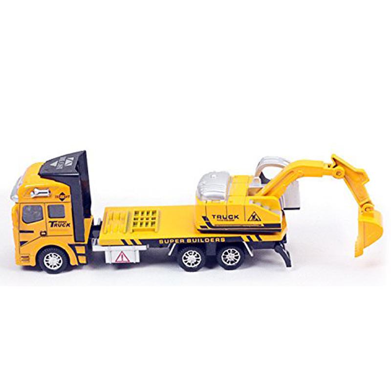 1:48 Pull Back Alloy ABS Metal Car Model Construction Trucks Toy Diecast Vehicle for Kids