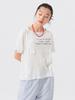Beams Boy S/S Tee Logo Henley Neck Short Sleeve Women's OFF_WHT FREE