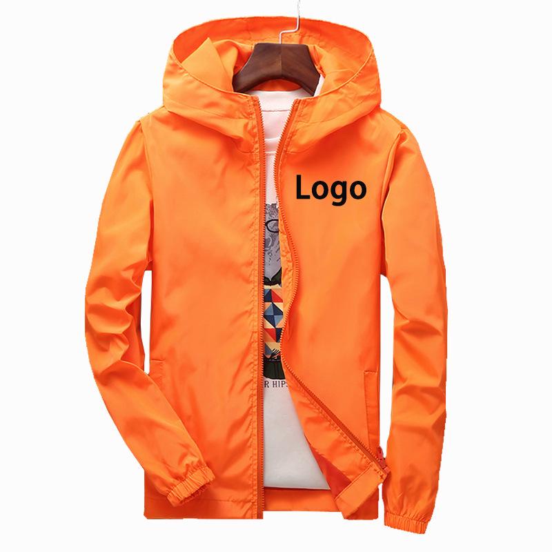 2022 Herren Windjacke: Unifarbene Jacke mit Sonnenschutz, individuellem Logo, Klassen- und Teamuniform, für Frühling und Herbst.