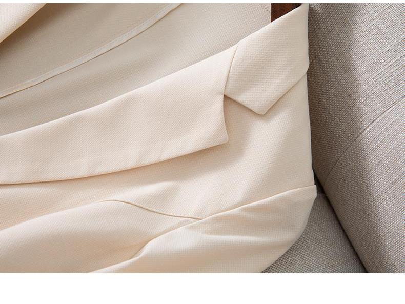 White Korean Slim-Fit Women's Blazer - Spring/Summer 2025