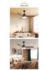 Nordic Retro Solid Wood Ceiling Fan with Light