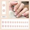 Simple and Clean Silver Edge Milk White French Elegant Temperament White Versatile Removable Nail Art Pieces 24 Pieces