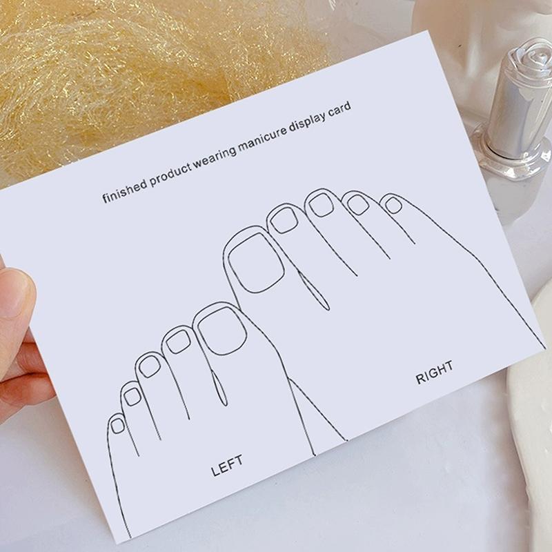 10 Sheets/Lot Nails Display Card Hand Feet False Nail Tips Packing Card Nail Art Storing Cardboard Manicure Showing Cards