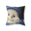 Cute Snowman Merry Christmas Print Pattern Cushion Cover Home Living Room Sofa Decoration Square Pillow Pillow Cover