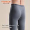 Men's Cashmere Silk Blend Slim Fit Thermal Pants