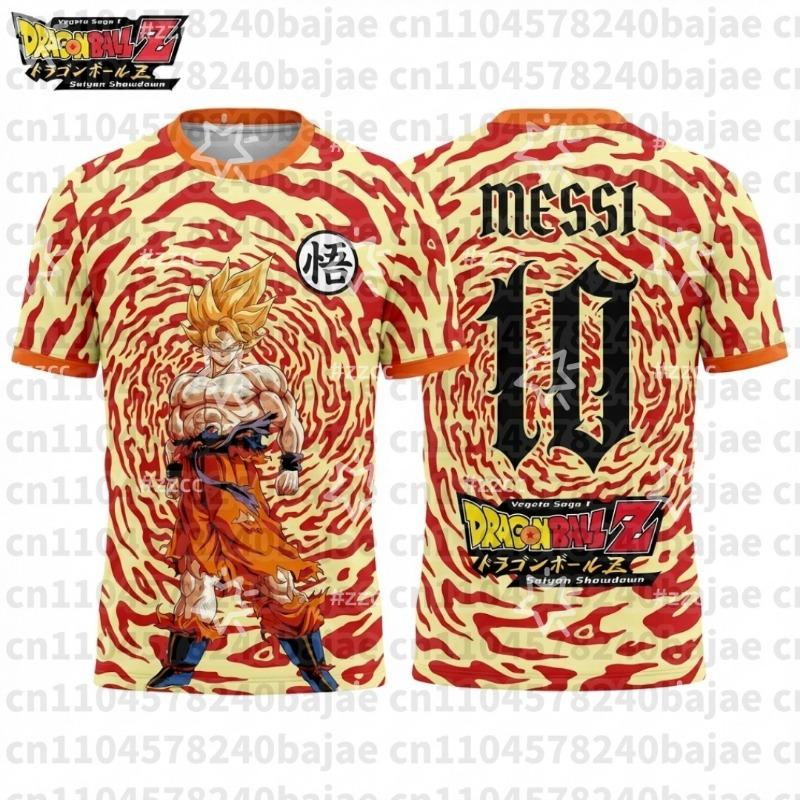 

25-26 Dragon Ball Goku graphic T-shirt Messi football jersey Autumn Sports XXS