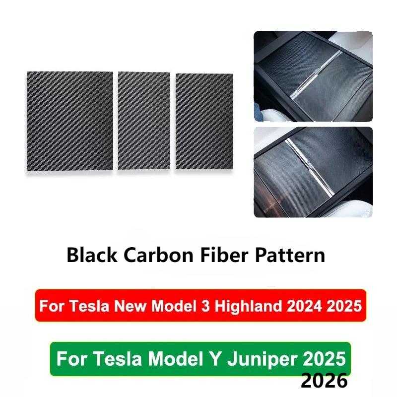 For Tesla Model Y Juniper 2026 Model 3 Highland Center Console Cover Protector Sticker Central Control Panel Film Accessories
