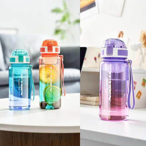 TSQIBU 850ml Ultra-Lightweight Plastic Water Bottle, Cold and Heat Resistant, Portable, Leak-Proof, BPA-Free, Unisex, for Adults and Children, Outdoor