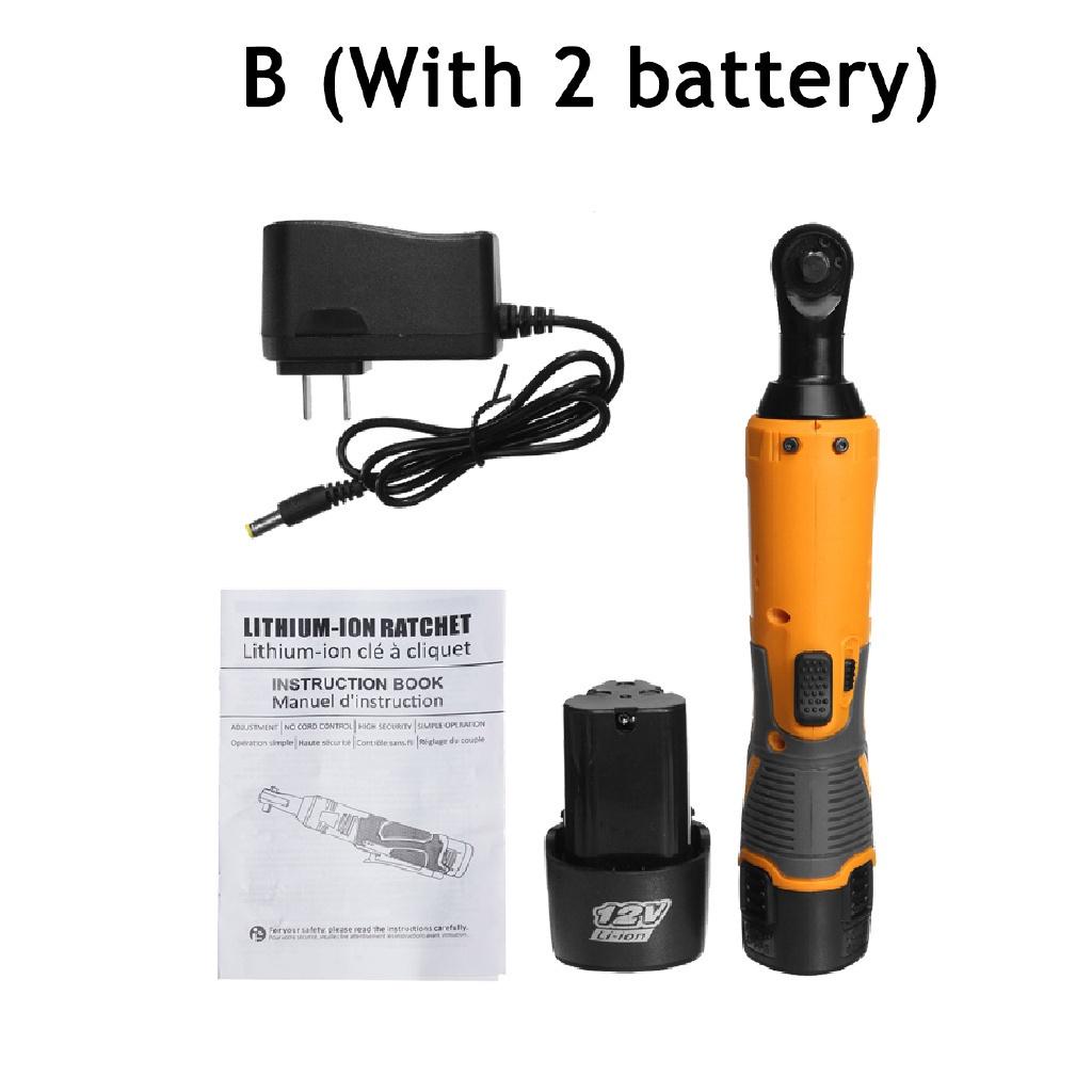 12V Effective Electric Corner Wrench 3/8 Screwdriver Cordless Scaffold Wrench 65NM With 1/2 Li-ion Battery