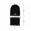 Getinfit 1Pcs Winter Velvet Thickened Warm Woolen Hat  2-Piece Windproof Cold Proof Scarf Integrated Knitted Hat Woman Men