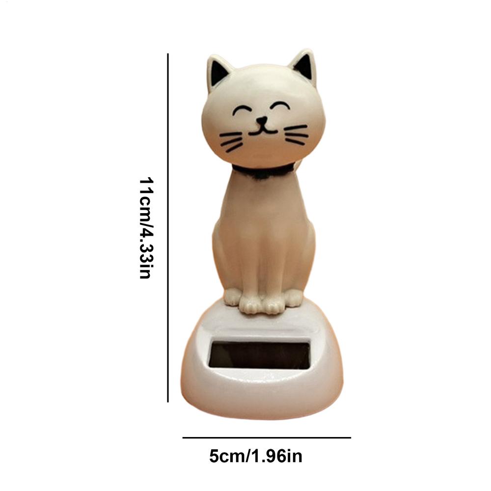 

Солнечная трясущаяся кошка, украшение для автомобиля, мультяшная игрушка-кошка, украшения на приборную панель, солнечная трясущаяся головой кукла, черный кот, маленький гаджет, декор