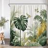 Tropical Leaves Monstera Shower Curtain Jungle Forest Green Leaf Plants Greenery Bathroom Decorations Nordic Modern Bath Curtain