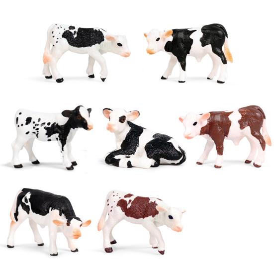 Realistic Cow Cattle Figurine Model Crafts Ornaments Educational Kids Toy Gift