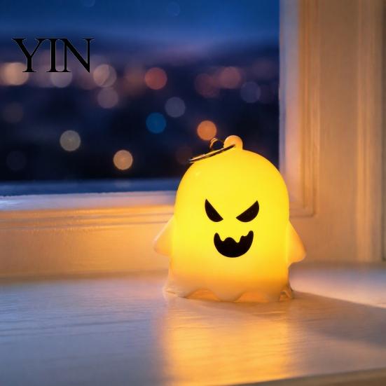Spooky Night Lights for Kids Halloween Ghost Light, Cute LED Small Lighted Battery Operated Party Props Hanging Ornament Indoor Home Decor Lightweight