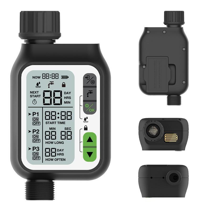 Temporizador de Riego Impermeable Controlador Automático de Temporizador de Riego con Sensor de Lluvia Sistema de Riego Inteligente para Jardín
