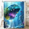Underwater World Shower Curtain: Whimsical Ocean Scene With Fish And Coral Waterproof Fabric For Bathroom Decor (Large Size)