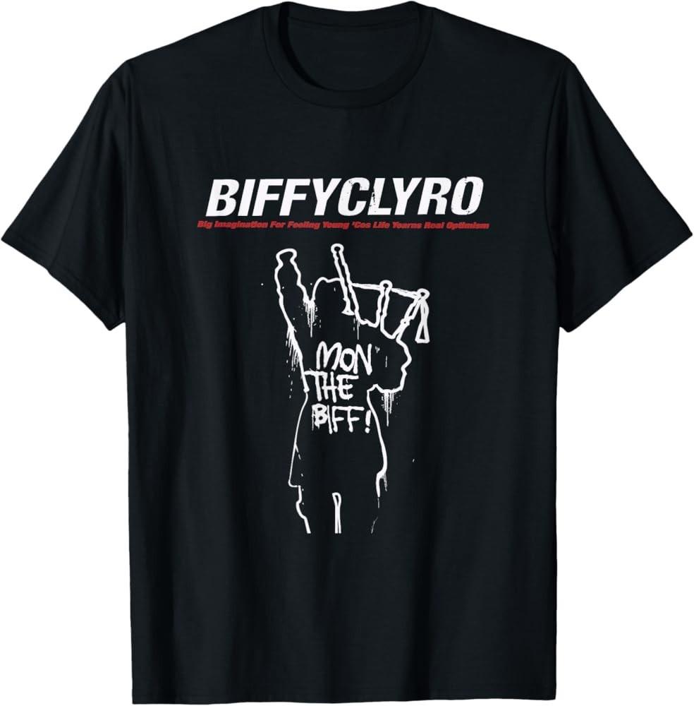 Biffy Clyro Группа Biffy Clyro Mon the Biff Хлопок Черная Футболка S-5XL UR731 Унисекс Футболка S