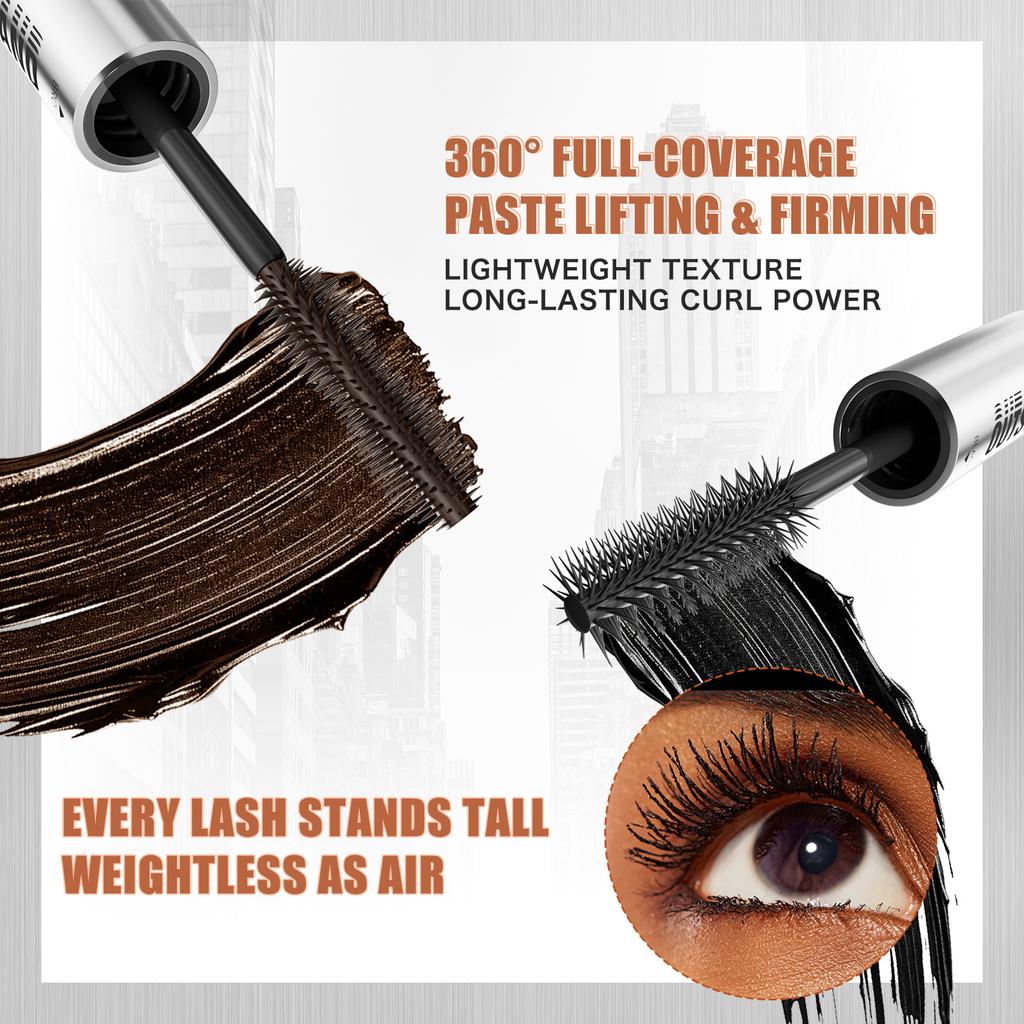 Double-Headed Mascara, Slender And Dense, Naturally Curled 4D Voluminous Mascara