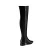 Krazing Pot Cow Skin Autumn Winter Shoes Thick Heels Plus Size 45 Size 44 Women Keep Warm Zipper Decorations Over-the-knee Boots