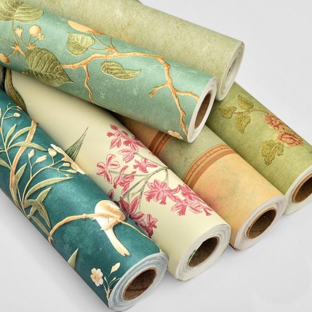 Non-woven Fabric Self Adhesive Wallpaper Aluminum Foil Bottom TV Background Wall Paper Bedroom