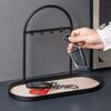 Wrought Iron PU Key Storage Rack Removable Decorative Jewelry Shelf Durable Rust-proof Jewelry Display Stand Bedroom