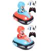 Remote Control Bumper Cars Kids 2 Player Battle Set with Lights Music Toy RC Car for Toddlers Boys Girls Red Blue