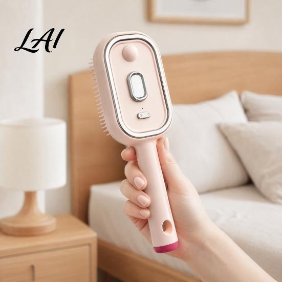 Scalp Massage Hair Brush Electric Steam with Essence & Measuring Cup Rechargeable Anti-Static Massaging Comb Massager Spray Brush Frizz Control Oil
