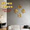 12/24pcs Acrylic Gold Wall Decoration Stickers, Home Decoration Stickers, Used for Bedroom and Living Room (non Glass Products)