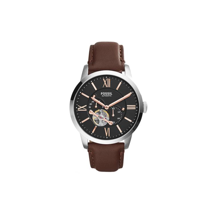 

FOSSIL Wrist Watch Automatic Mechanical Movement Leather Strap 45mm Black Dial Men s Watches 50m Waterproof ME3061 Black Dial