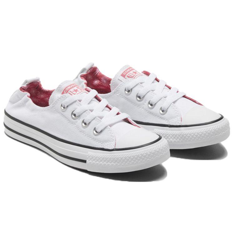 Converse All Star 1V Round Toe Lace-Up Low-Top Canvas Shoes Women Sneaker White 568540F