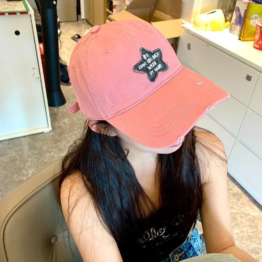 Fashionable Cap Duckbill With Embroidered Star Comfortable And Sun Protective