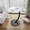 Round Side Table Modern Couch Sofa Bed Small C-Shaped End Table Office Living Room Bedroom Bedside Coffee Desk Multifunctional Nightstand