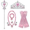 Children'S Accessories Set Love Snowflake Crown Magic Wand Princess Necklace Gloves