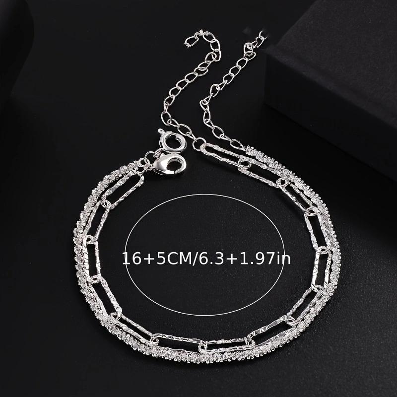 Two Piece Set of Shimmering Bracelets for Women, Sweet and Simple Layered Bracelets