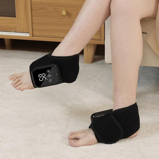 Cordless Ankle Massager 3-in-1 Heated Ankle Wrap Foot Massager with 3 Vibration Modes And 3 Heat Levels for Achilles