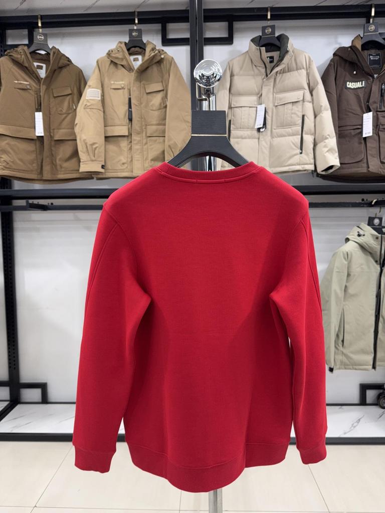H Marke Lucky Red Rundhals-Hoodie für junge Männer - Lässiger Pullover mit langen Ärmeln 1W001