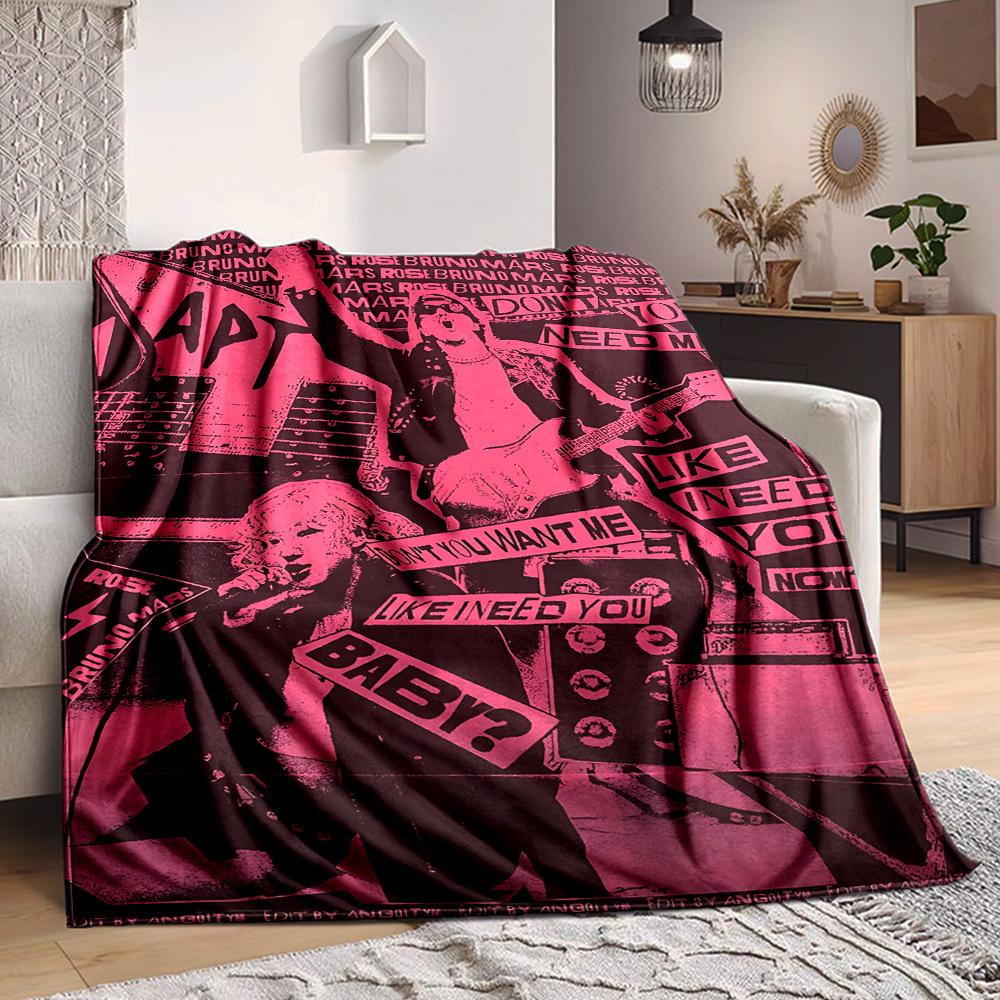 

1PC Rose, APT Blanket, Throw For Sofa, Bed, Travel, Camping, Livingroom, 80cm×120cm