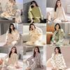 Women's Pajamas Set 2024: Long-Sleeved Home Wear for Spring, Autumn, and Winter. Perfect for Micro-Business Live Broadcasts.