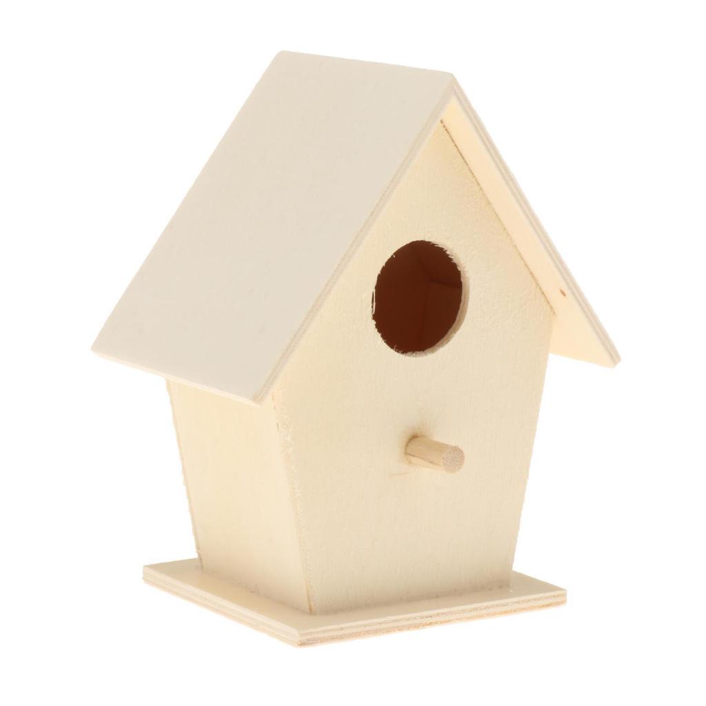 Creative Balcony Wooden Bird House Breeding Cage Box Feeding for Wren