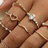 9 pezzi/set anello da dito squisito da donna semplice anello creativo vintage set per