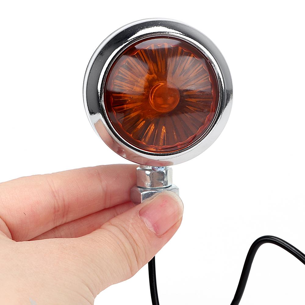 2Pcs Silver Refit For Suzuki Scooter Turn Indicators Motor Lamp 10W DC 12V Motorcycle Turn Signal Light High Quality