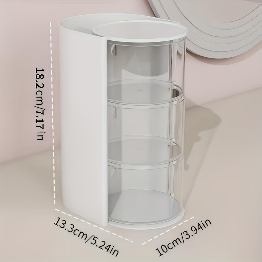 Rotating Cosmetic Storage Box, Used for Storing Makeup Brushes, Powder Puffs, Cotton Swabs, and Desktop Storage Boxes